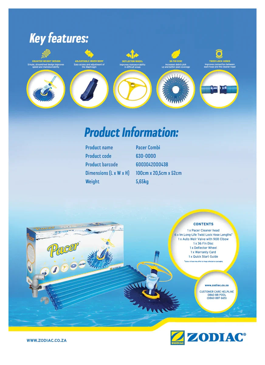 Zodiac - Pacer Pool Cleaner Combi Pack